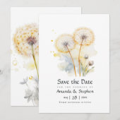 Dandelion Wedding Save The Date (Voorkant / Achterkant)