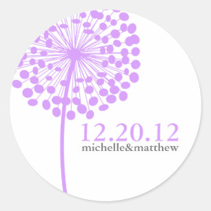 Dandelion Wedding Stickers