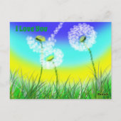 Dandelion Weed Clock, Mums Birthday, Briefkaart (Achterkant)
