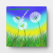 Dandelion Weed Clock, Mums Birthday, Plaque Fotoplaat (Voorkant)
