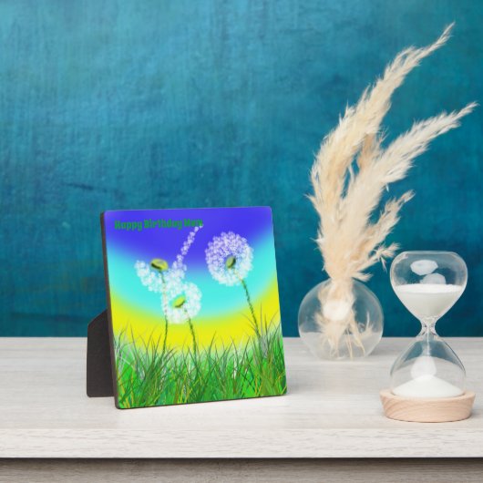 Dandelion Weed Clock, Mums Birthday, Plaque Fotoplaat (Insitu)