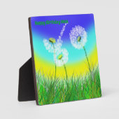 Dandelion Weed Clock, Mums Birthday, Plaque Fotoplaat (Voorkant)