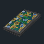 Dandelion-weide Drievoud Portemonnee<br><div class="desc">Vector naadloos patroon met andelions en gewone blauwe vlinders.</div>
