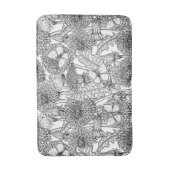 Dandelion-weide in zwart-wit badmat (Voorkant Verticaal)