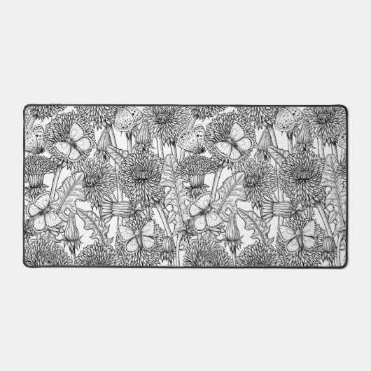 Dandelion-weide in zwart-wit bureaumat (Voorkant)