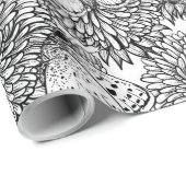 Dandelion-weide in zwart-wit cadeaupapier (Rol Hoek)