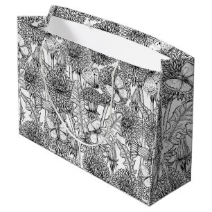Dandelion-weide in zwart-wit groot cadeauzakje