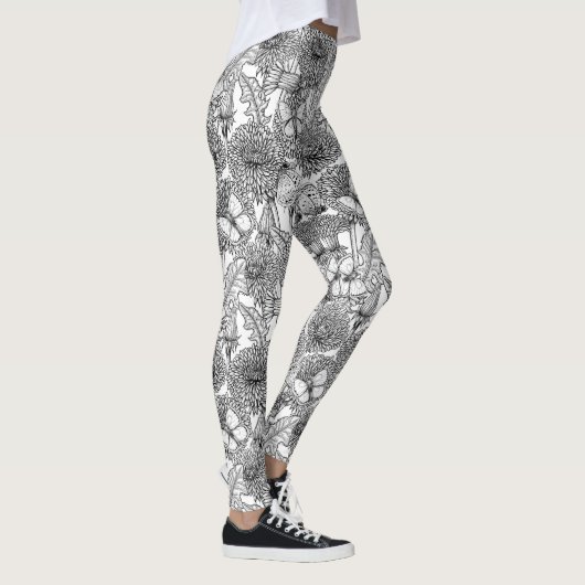 Dandelion-weide in zwart-wit leggings (Rechts)