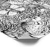 Dandelion-weide in zwart-wit poster (Hoek)