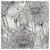 Dandelion-weide in zwart-wit stof (Swatch)
