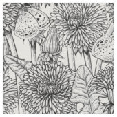 Dandelion-weide in zwart-wit stof (Close Up)