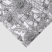 Dandelion-weide in zwart-wit tissuepapier (Detail)