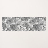 Dandelion-weide in zwart-wit yogamat (Achterkant (horizontaal))