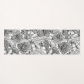 Dandelion-weide in zwart-wit yogamat (Voorkant (horizontaal))