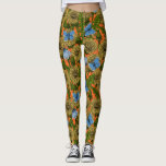 Dandelion-weide Leggings<br><div class="desc">Vector naadloos patroon met andelions en gewone blauwe vlinders.</div>