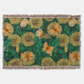 Dandelion-weide op donkergroen deken (Voorkant)