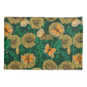 Dandelion-weide op donkergroen kussensloop (Achterkant)