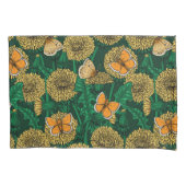 Dandelion-weide op donkergroen kussensloop (Voorkant)