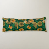 Dandelion-weide op donkergroen lichaamskussen (Achterkant)