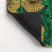 Dandelion-weide op donkergroen muismat (Hoek)