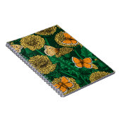 Dandelion-weide op donkergroen notitieboek (Rechterzijde)