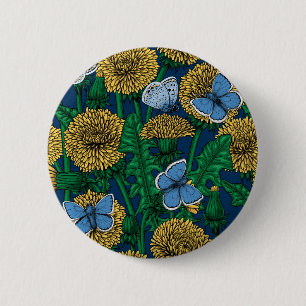 Dandelion-weide Ronde Button 5,7 Cm