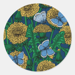 Dandelion-weide Ronde Sticker