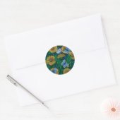 Dandelion-weide Ronde Sticker (Envelop)