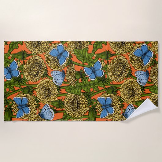 Dandelion-weide Strandlaken (Voorkant)