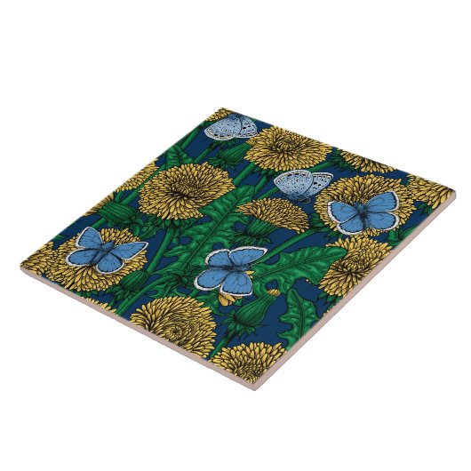 Dandelion-weide Tegeltje (Zijkant)