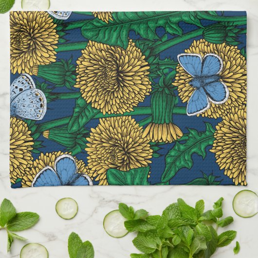 Dandelion-weide Theedoek (Gevouwen)