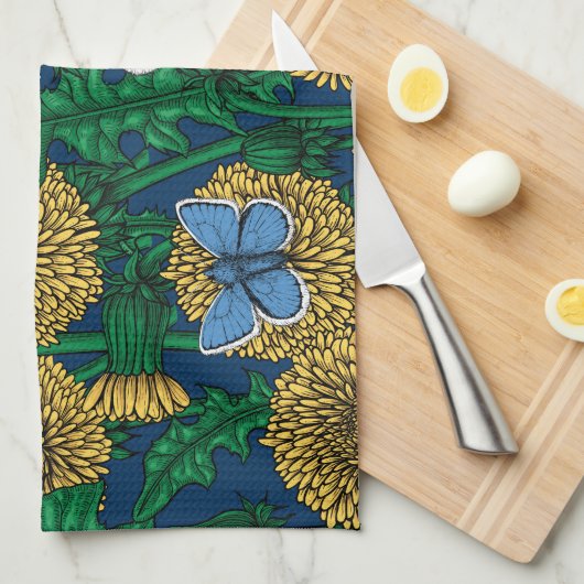 Dandelion-weide Theedoek (Quarter Fold)