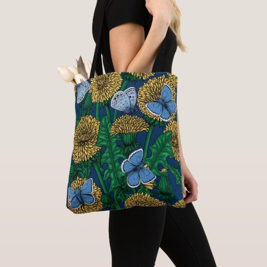 Dandelion-weide Tote Bag (Dichtbij)
