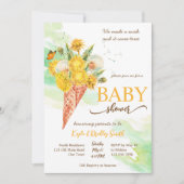 Dandelion wenst baby shower kaart (Voorkant)