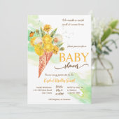 Dandelion wenst baby shower kaart (Staand voorkant)