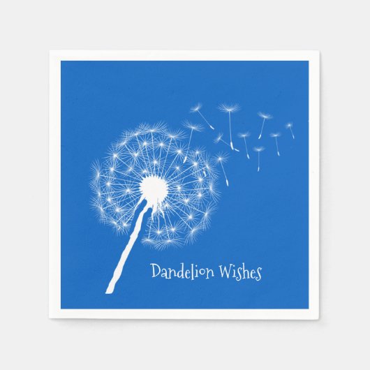Dandelion wenst design paper Napkins Servet (Voorkant)