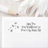 Dandelion wenst het etiket van het het Adres van d (Insitu)