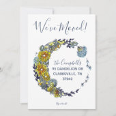 Dandelion wenst het grote nieuwe adres aankondiging (Voorkant)