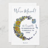 Dandelion wenst het grote nieuwe adres aankondiging (Voorkant / Achterkant)