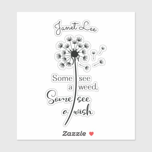 Dandelion wenst op maat gesneden vinylSticker Sticker (Vel)