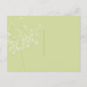 Dandelion wil bruiloft opslaan op datum aankondigingskaart (Achterkant)