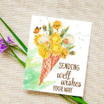 Dandelion wil graag briefkaart<br><div class="desc">Dandelion wil goed denken aan je briefkaart sjabloon. Steek van bloeiende duivels,  dandelionkogels,  een kleine vlinder in een ijswafel.</div>