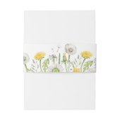 Dandelion Wildflower Garden Wedding Uitnodigingen Wikkel (Achterkant Voorbeeld)