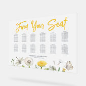 Dandelion Wildflower Trouwstoel Frosted Acryl Bord (Hoek)