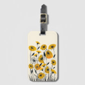 Dandelion wildflower veld bagagelabel (Voorkant (verticaal))