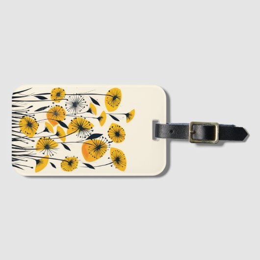 Dandelion wildflower veld bagagelabel (Voorkant (horizontaal))