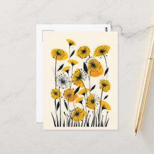 Dandelion wildflower veld briefkaart