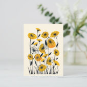 Dandelion wildflower veld briefkaart (Staand voorkant)