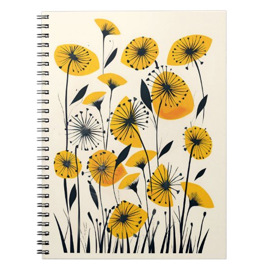 Dandelion wildflower veld notitieboek (Voorkant)