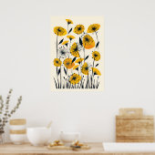 Dandelion wildflower veld poster (Keuken)